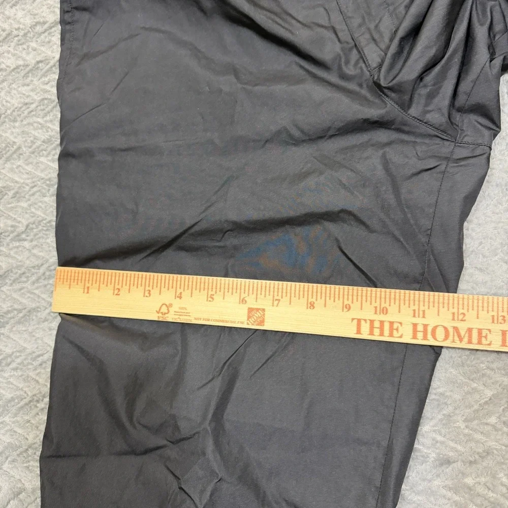 Vtg Adidas Track Windbreaker Pants Men Medium Black Baggy Y2K Zipper Lined